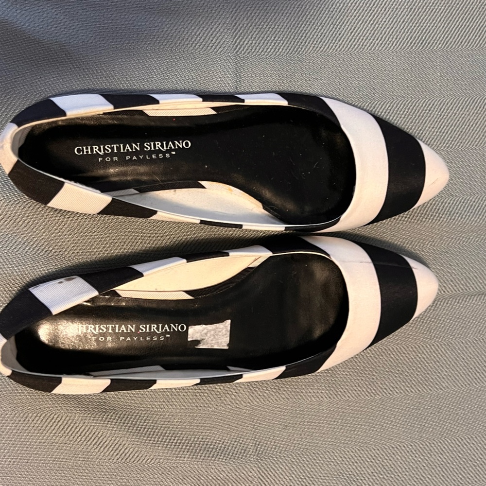 Size 7 Christian Siriano black and white shoes - Picture 1 of 2